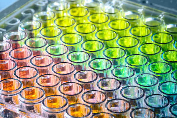 Multicolored vials